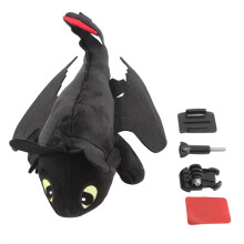 Comment Dresser Votre Dragon Édenté Petit Dragon Volant Poupée Décoration Casque de Moto Style à Dégagement Rapide 35 cm Noir