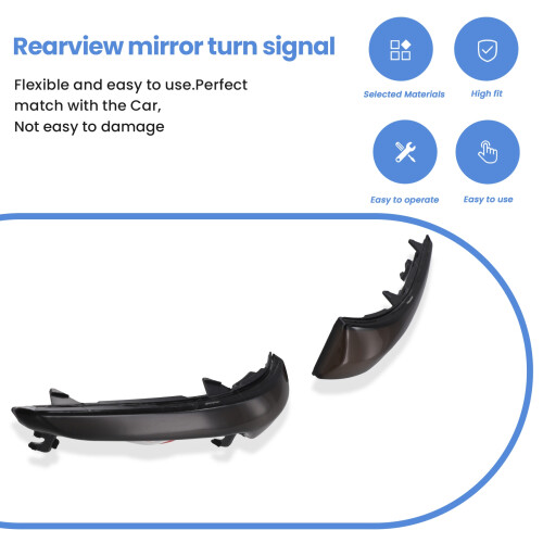 Car Rearview Mirror LED Dynamic Turn Signal Light Indicator Lamp Blinker Lights for  GRANATA 1