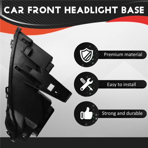 Left Front Headlight Base Cover for  Grand Cherokee 2014-2019  Light Back Lid  Light Lamp Base 1