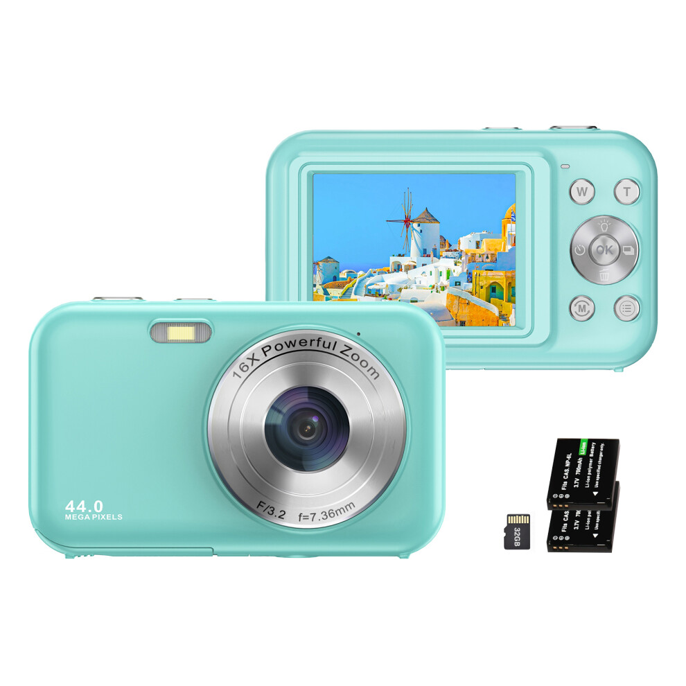 Portable 1080P 44Mp Digital Camera With 16X Zoom & 32Gb Card 9341386081056