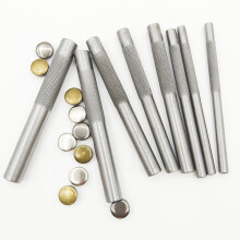 12 pièces kit de sertissage de rivets 3-15mm 98mm argent