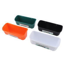 4Pcs Large Capacity PP Plastic Livestock Fence Hanging Feed Trough