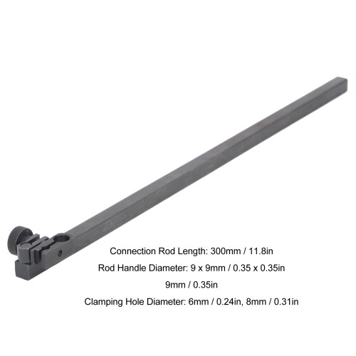 Rectangular Dial Indicator Clamp 300mm Aluminum Swivel Height Gauge 1