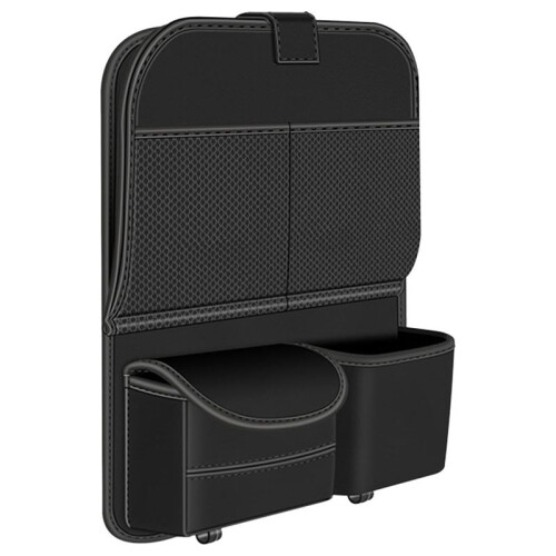 Car  Back Storage Bag Car  Back Foldable Table Dining Table Multifunctional Storage Bag in Car Black