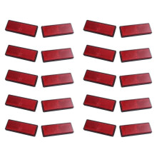 10Pair Rectangle Red Reflectors Universal for Motorcycles ATV Bikes Dirt Bikes
