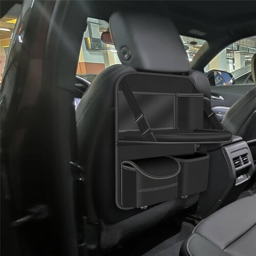 Car  Back Storage Bag Car  Back Foldable Table Dining Table Multifunctional Storage Bag in Car Black 2