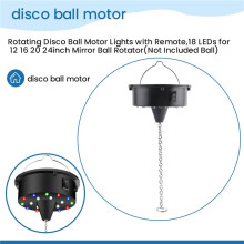 Luzes Giratórias Do Motor de Bola de Discoteca com Controle Remoto, 18 LEDs para Rotador de Bola de Espelho de 12 16 20 24 Polegadas (Bola Não
