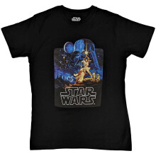 (M, Black) Star Wars T Shirt A New Hope Poster new Official Mens Black