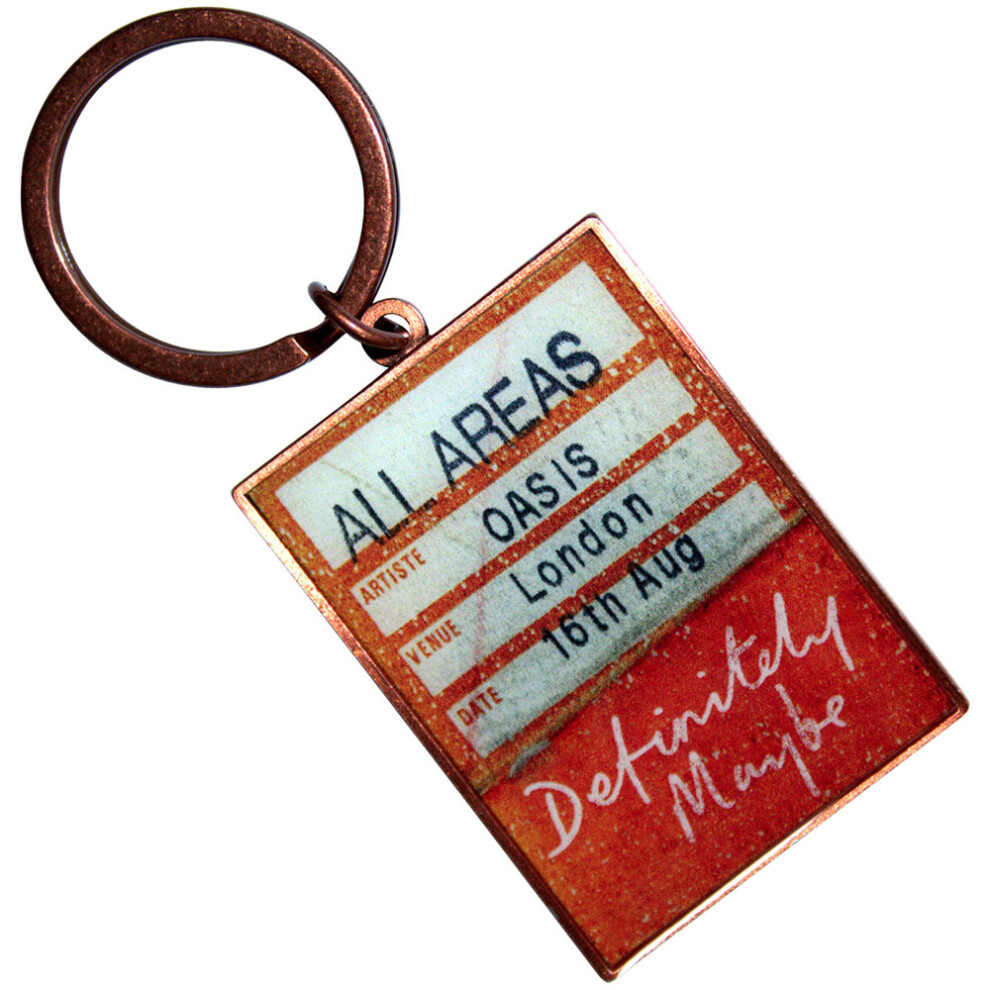 Oasis Definitely Maybe Aaa Setlist Keychain Keyring