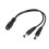 5.5x2.1mm 1 to 2 M/F  Power Splitter Cable for Security CCTV Camera 3