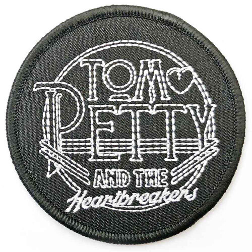 Tom Petty & The Heartbreakers Patch Circle Logo new Official Black Woven 1