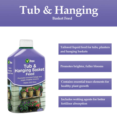 Vitax Vitax Tub & Hanging Basket Liquid Feed 1L 1
