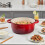 Living And Home (Red, 5L) Enameled Cast Iron Dutch Oven Pot with Lid 2