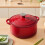 Living And Home (Red, 6L) Enameled Cast Iron Dutch Oven Pot with Lid 1