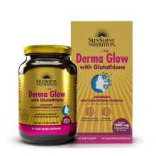 Sunshine Nutrition Derma Glow 1000mg L-Glutathione Skin Brightening & Antioxidant Support, 60 Veg Capsules