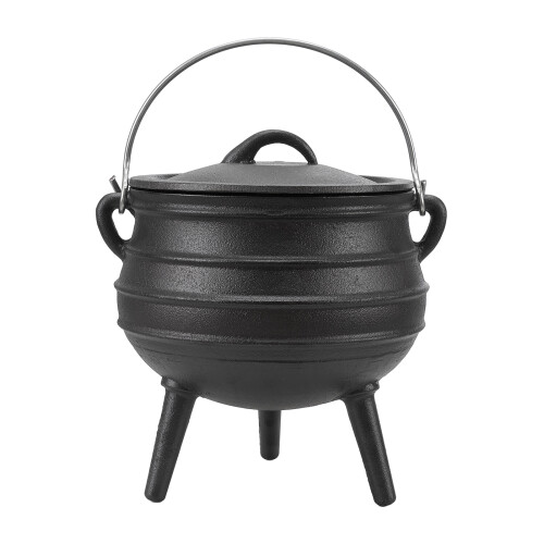 Living And Home 18cm W Cast Iron Cauldron with Lid 2