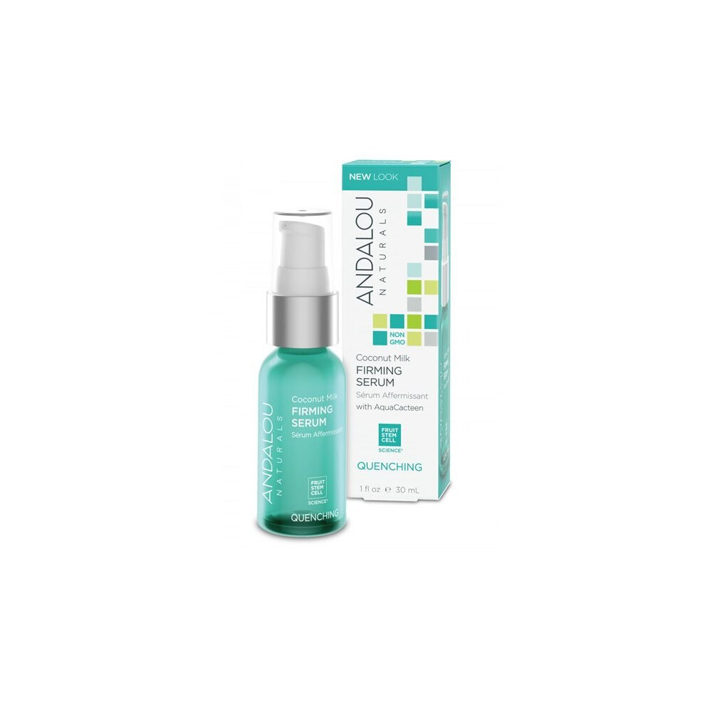 Andalou Coconut Milk Firm Serum 1 Oz Firming & Hydrating Anti-Aging Facial Serum for Smooth, Radiant Skin