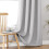 (Light Grey, 66" x 84" (Single Panel)) Insulated Blackout Curtain Pair Eyelet Ring Top Drape 3