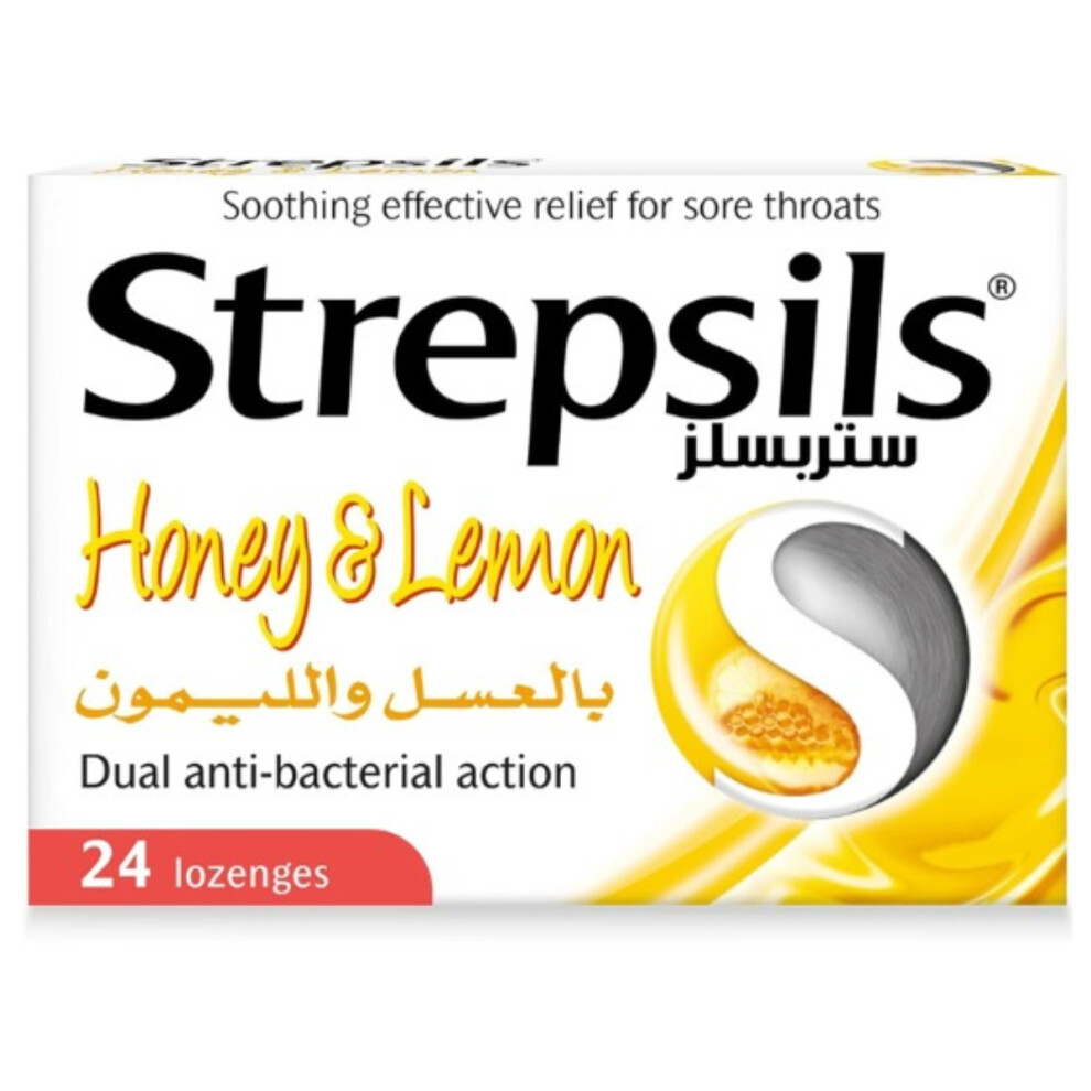 Strepsils Extra Honey & Lemon Lozenges 24s |  Medicated Throat Lozenges for Pain, Irritation & Infection