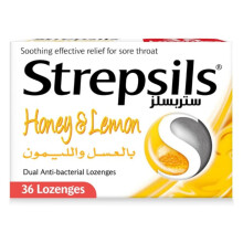 Strepsils Extra Honey & Lemon Lozenges 36s | Sore throat and throat infection relief