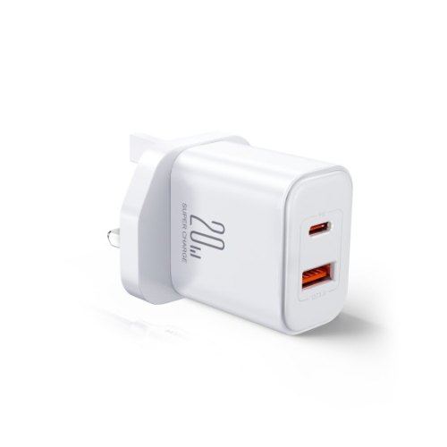 20W A+C Dual Port Charger White(UK)