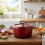 Living And Home Enameled Cast Aluminium Dutch Oven Pot with Lid, Red 2