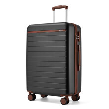 (Grey/Brown, 28Inch) 20/24/28Inch Hard Shell Suitcase 4 Wheels Cabin Hand Luggage Travel Case ABS+PC