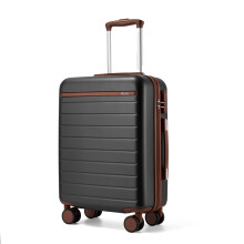 (Grey/Brown, 20Inch) 20/24/28Inch Hard Shell Suitcase 4 Wheels Cabin Hand Luggage Travel Case ABS+PC