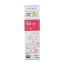 Aura Cacia Deep Rosehip Facial Oil Serum Organic 30ml Nourishing & Brightening Rosehip Oil for Hydrated, Radiant Skin