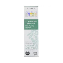Aura Cacia Soothing Tamanu Facial Oil Serum Organic 30ml Nourishing & Calming Facial Oil for Smooth, Healthy-Looking Skin