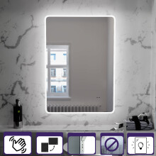 Motion Sensor Bathroom LED Mirror Shaver Socket Demister 500 x 700mm