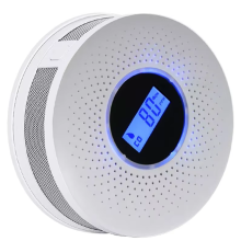 2-in-1 Carbon Monoxide And Smoke Detector Alarm LCD CO Alarm Smoke Alarm for Home Hotel Safety