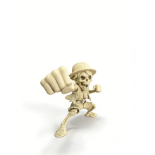 3D Printed Luffy One Piece Skull Skeleton Model Toy