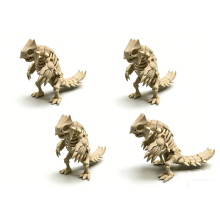4 PCS 3D printed Spinosaurus skeleton model toy