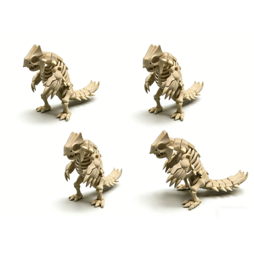 4 PCS 3D printed Spinosaurus skeleton model toy