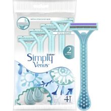 Gillette Simply Venus 2 Women's Disposable Razors, 4 razors