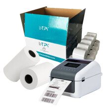 PAPEL TÉRMICO ADHESIVO (CON CORTE) 50 ROLLOS 80 x 80 mm