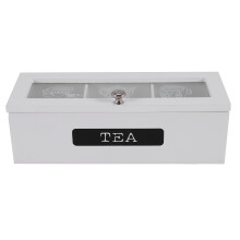 3 FäCher Bambus System Teebeutel Aufbewahrungsbox Schmuck Organizer Teebox Organizer Holz Zucker PäCkchen BehäLter