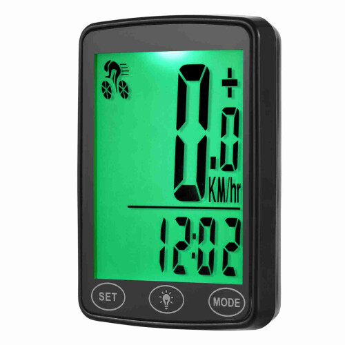 Wired Cycling Computer LED Backlight 6.5x4.5cm Odometer & Speedometer 2