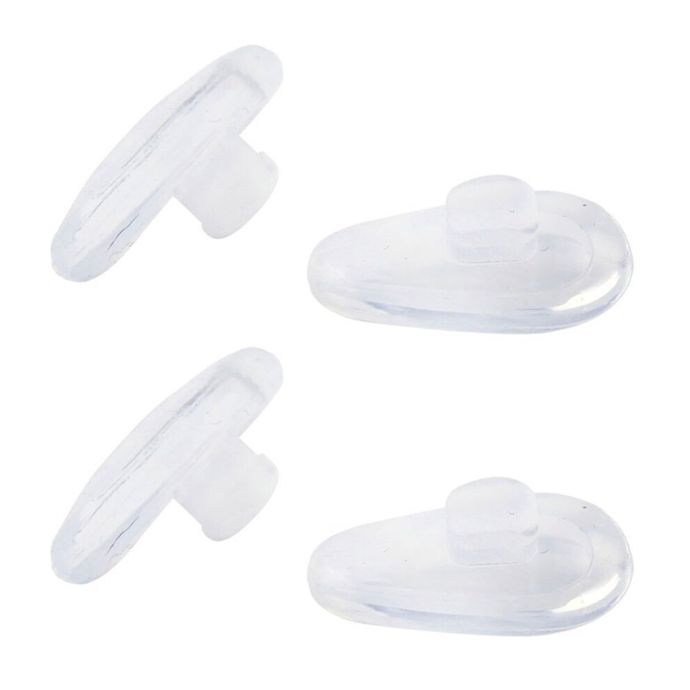 Istovo Soft Elliptical Silicon Nose Pad For Glasses (Transparent, 10 Pairs)