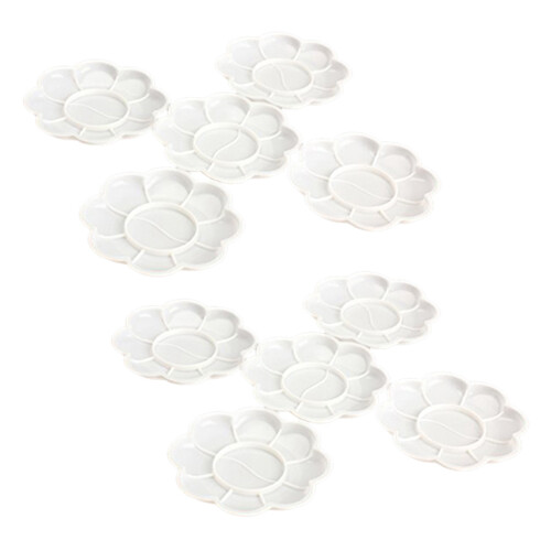 10Pcs Plastic Nail Art Paint Color Mixing Palette Plate Disk Essential Tool