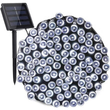 (Cool White (Solar Powered), 52M 500 LED) Solar Fairy String Lights 100/200/500 LED Outdoor Garden Christmas Party Decor HOT