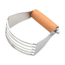 Professional Stainless Steel Dough Blender - 7-Blade Heavy Duty Pastry Cutter for Baking, Pie Crust, Butter Mixing, Kitchen Gadget