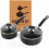 Antihaft-Topfset, schwarz, 1 l und 2 l, mit Glasdeckel 1