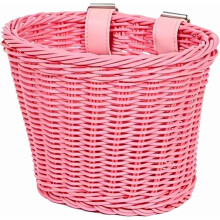 Panier de vélo en osier tressé à fixation avant pour enfants
