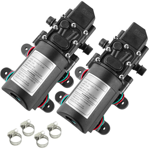 12V DC Diaphragm Water Pump 4.5 L/min 80 PSI