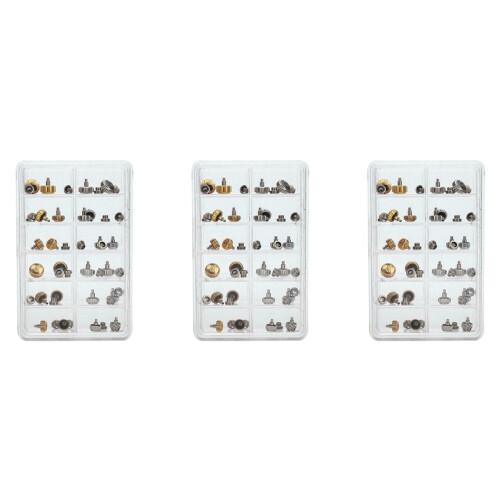 144PCS Watch Crowns Watch Waterproof Replacement Assorted Repair Tools with Box