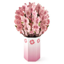 Carte de vœux ornementale Bouquet de fleurs de cerisier (1 pièce)