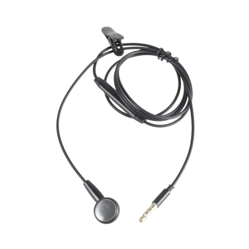 Fone de ouvido único estéreo de 3,5 mm com microfone