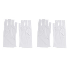2 Pair Uv Light Lamp Radiation Protection Nail Art Uv Gel Anti Uv Glove Hand Rest Manicure Nail Art Gloves